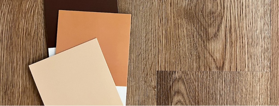 Flooring with color samples